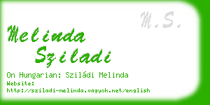 melinda sziladi business card